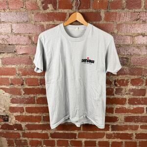 Vintage Denaka Vodka Shirt Mens Large Gray Single Stitch Logo Promo Tee USA 80s